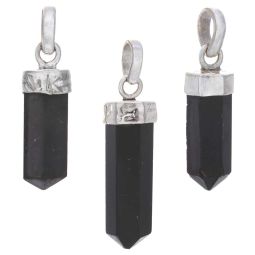 Black Onyx  Assorted Small Pencil Pendant (20mm to 38mm H)