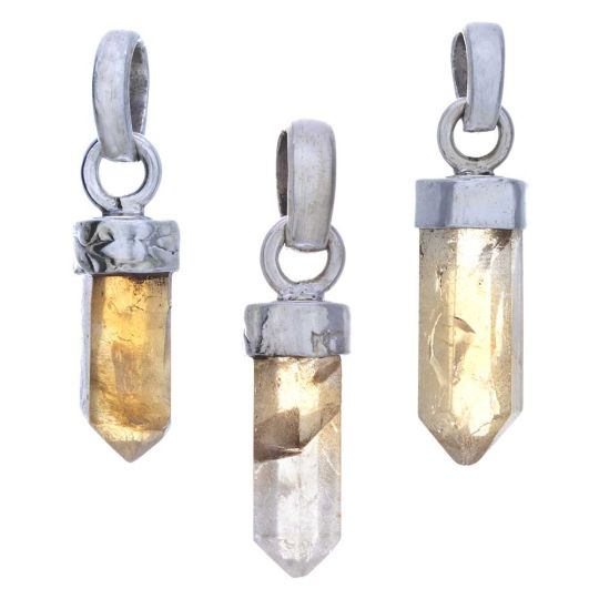 Citrine Assorted Small Pencil Pendant (16mm to 30mm H)