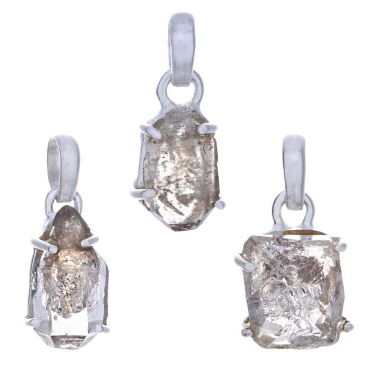 Rough Herkimer Diamond Assorted Shapes Pendants  (20mm to 26mm H)