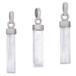Selenite Assorted Small Pencil Pendant (30mm to 35mm H)