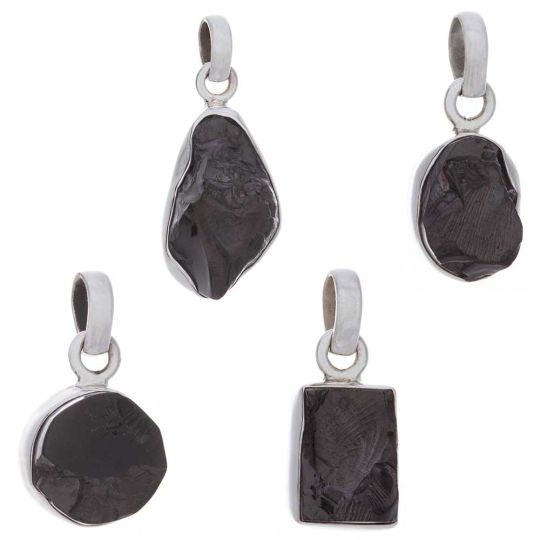 Rough Shungite Assorted Shape Pendants (18mm to 29mm H)