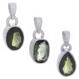 Sterling Silver Moldavite Jewelry