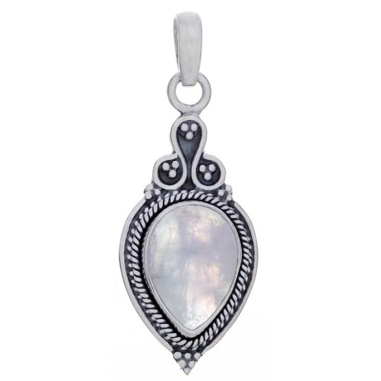 Rainbow Moonstone Fancy Teardrop Pendant