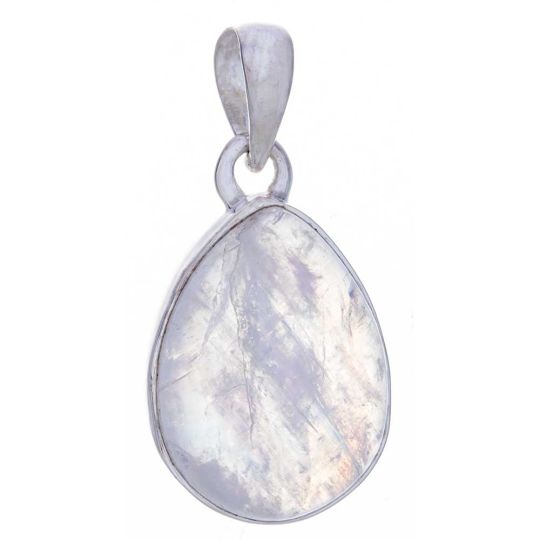 Rainbow Moonstone Simple Teardrop Pendant