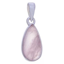 Rose Quartz Simple Teardrop Pendant