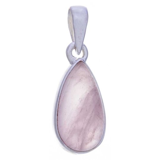 Rose Quartz Simple Teardrop Pendant