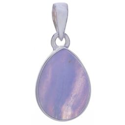 Blue Lace Agate Simple Teardrop Pendant