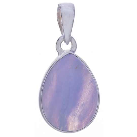 Blue Lace Agate Simple Teardrop Pendant