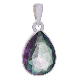 Mystic Topaz Simple Teardrop Pendant