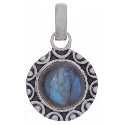 Labradorite Fancy Round Pendant