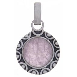 Rose Quartz Fancy Round Pendant