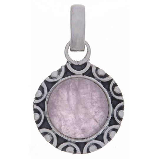 Rose Quartz Fancy Round Pendant