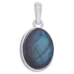 Labradorite Simple Oval Pendant