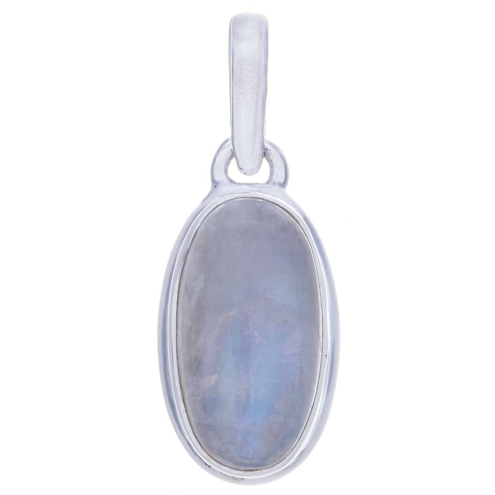 RAINBOW Moonstone Simple Oval Pendant
