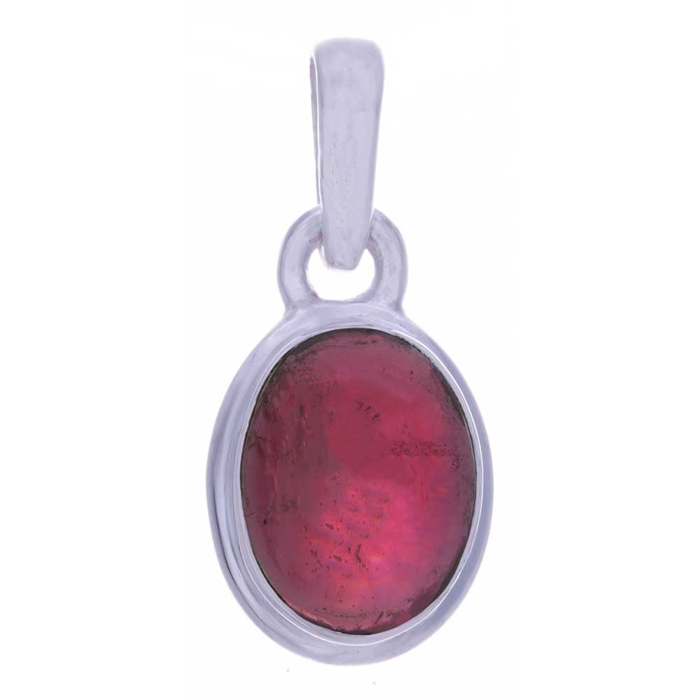 GARNET Simple Oval Pendant