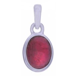 Garnet Simple Oval Pendant