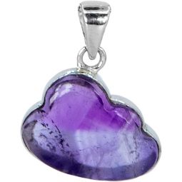Sterling Silver & Gemstone Cloud Pendant - Amethyst (Each)