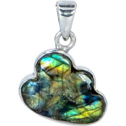 Sterling Silver & Gemstone Cloud Pendant - Labradorite (Each)