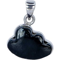 Sterling Silver & Gemstone Cloud Pendant - Black Tourmaline (Each)