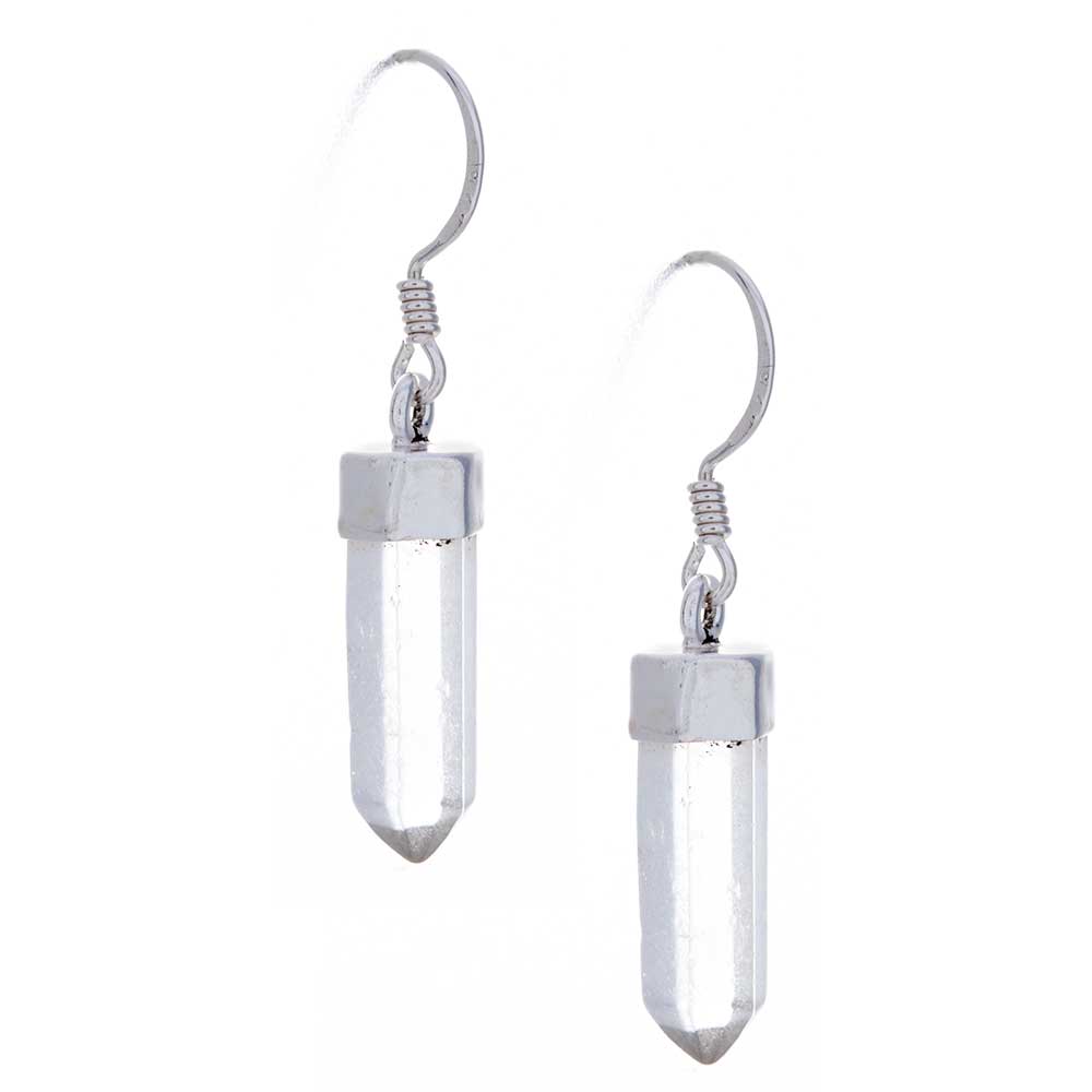 Clear Quartz Assorted Small Pencil EARRINGS (22mm to 35mm H)