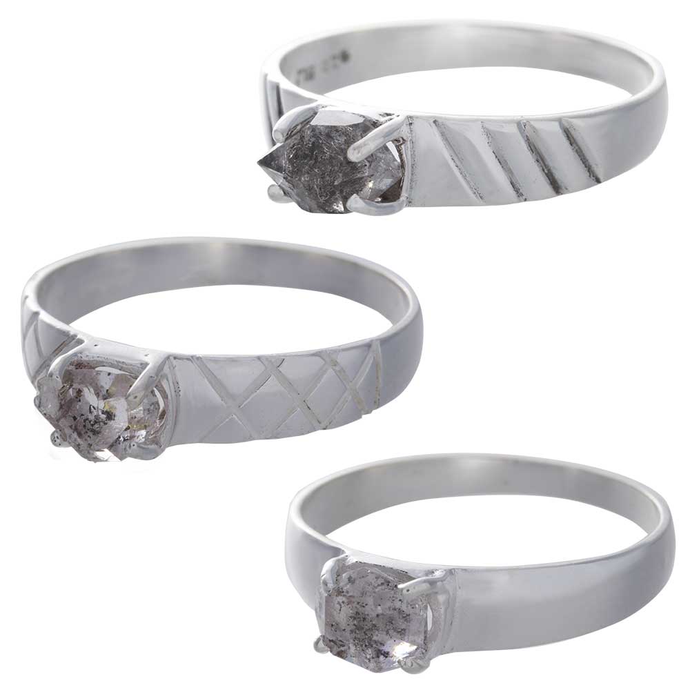 Herkimer Diamond Assorted Band RING - Size 7