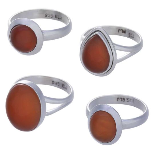 Carnelian Assorted Shapes Small Ring - Size 9  (12 to 17 mm H)