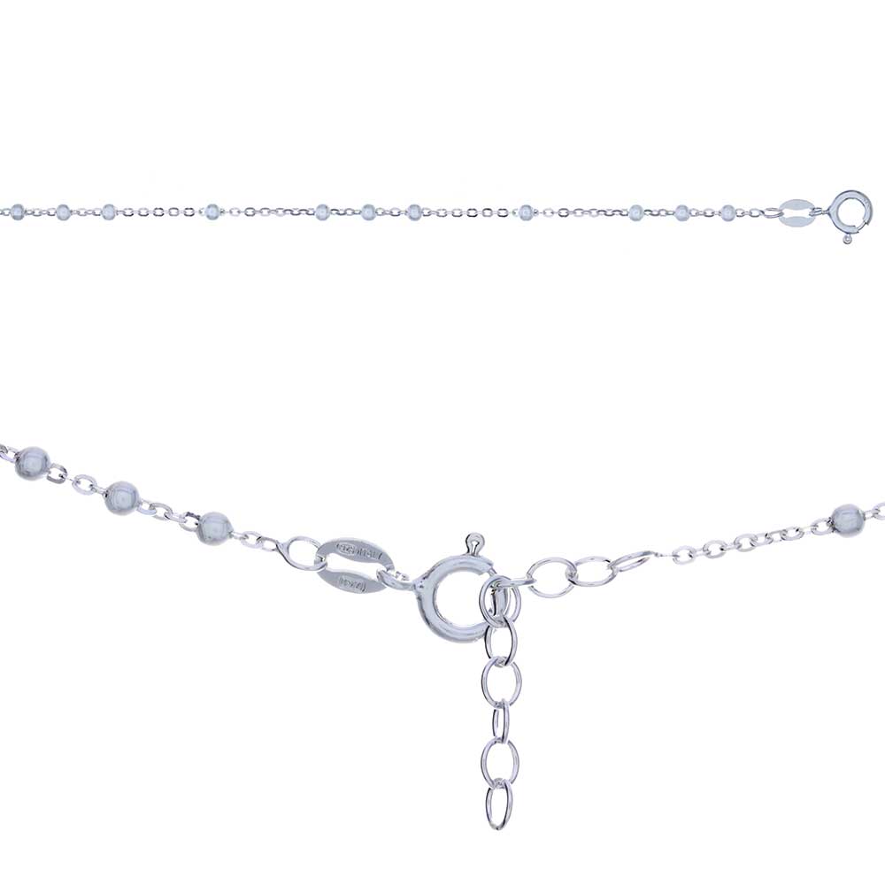 Snake & BEADS Criss Cross Anklet 9''