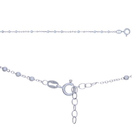 Snake & Beads Criss Cross Anklet 9"