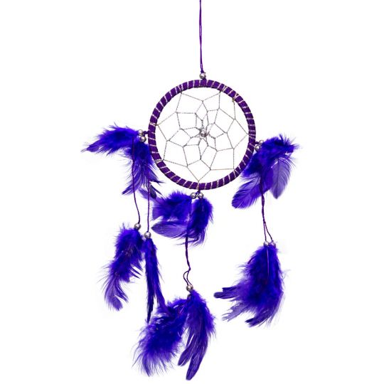 Dreamcatcher Small Purple Feathers (Pack of 4)