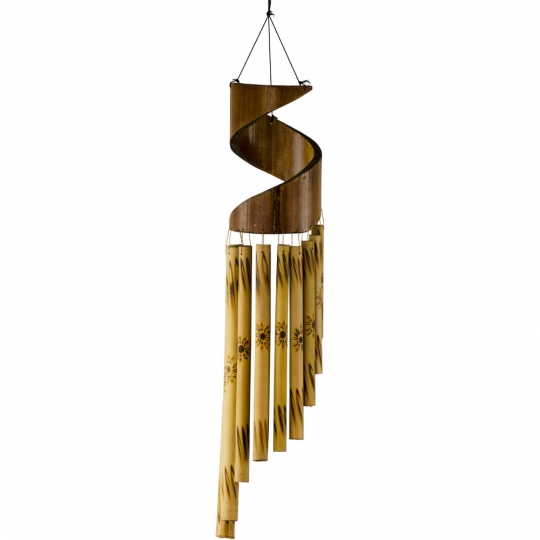 Bamboo Windchime  Spiral  (Each)
