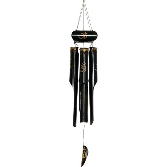 Bamboo Windchime Dark Brown & Gold (each)