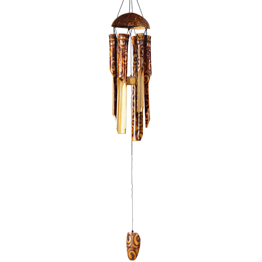 BAMBOO Windchime Small Fire-burned  (each)