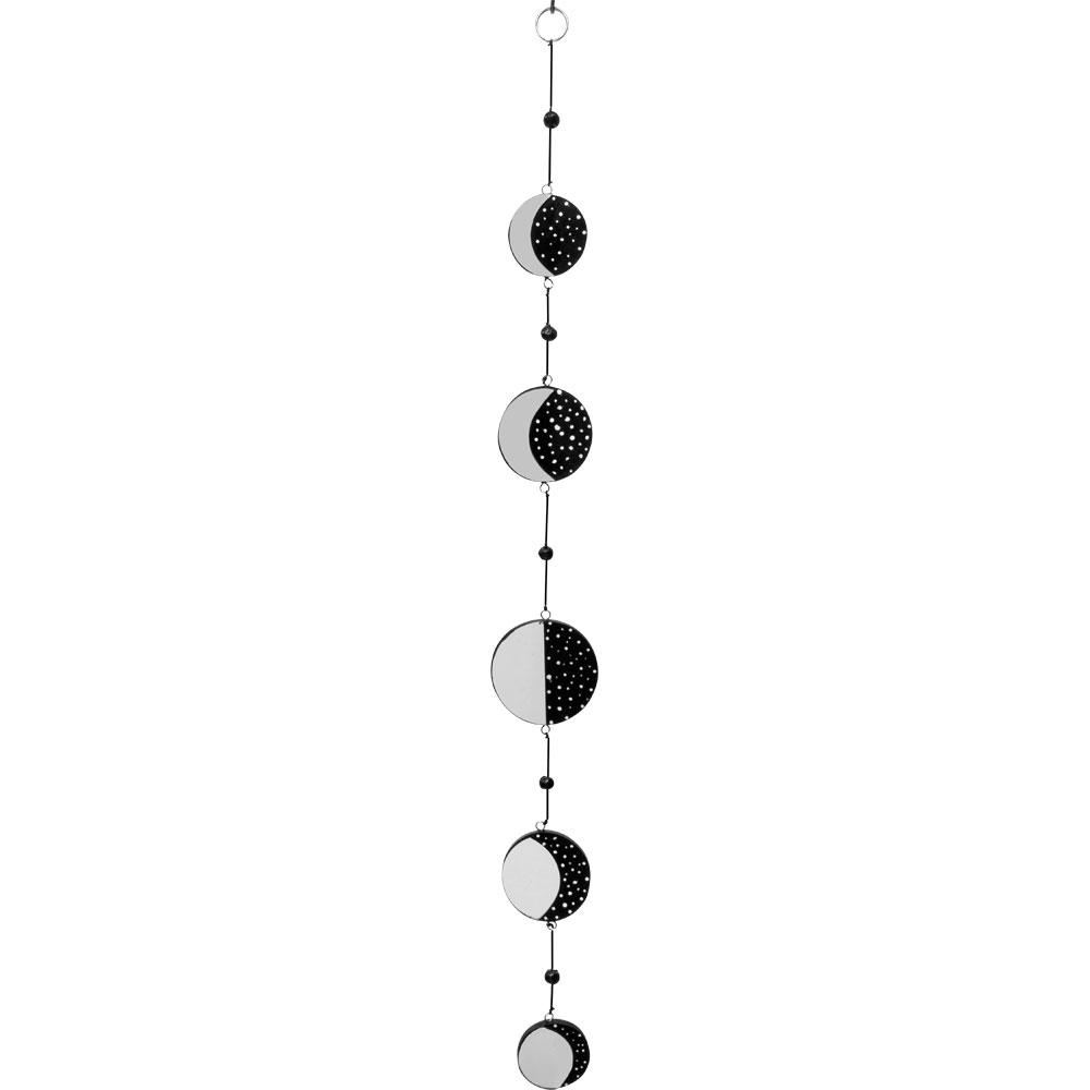 Wood Wall Hanging String - Moon Phases w/ MIRRORs (Each)