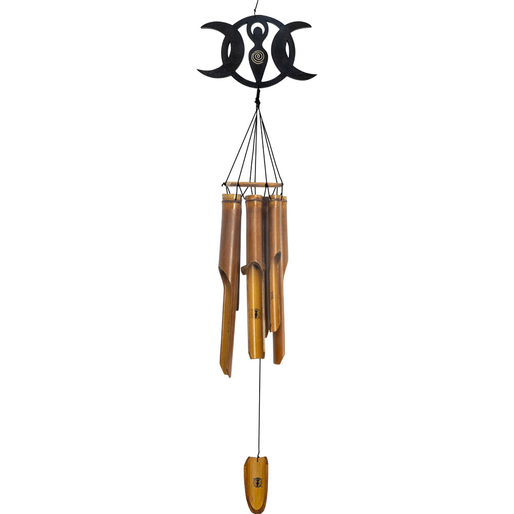 BAMBOO Windchime - Triple Moon Goddess (Each)