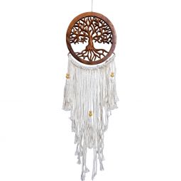 Wood Wall Hanging w/ Fringe - Tree of Life (Each)﻿