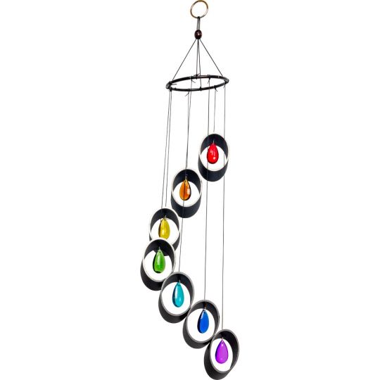 Metal Windchime Black - Chakra (Each)