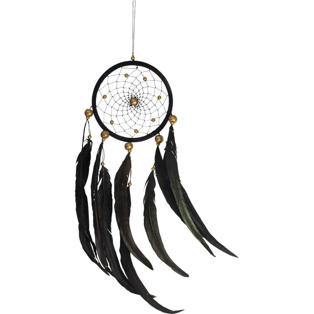 Dreamcatcher Black w/ Gold BEADS (Each)