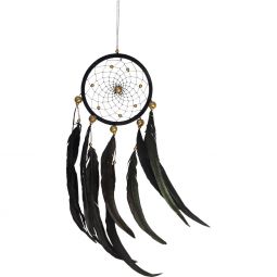 Dreamcatcher Black w/ Gold Beads (Each)
