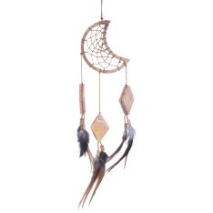Dreamcatcher Crescent Moon w/ Natural Stone Beads (Each)