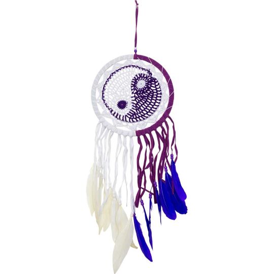 Dreamcatcher Woven Yin Yang - Purple & White (Each)