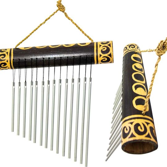 Bamboo and Metal Windchimes - Moon Phases (Each)