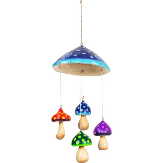 Wooden Mobile - Mushrooms (Each)