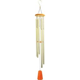 Wood & Metal Tuned Windchimes 56in - Silver (Each)