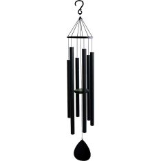 Iron Powder Coated Tuned Windchimes 42in - Black (Each)