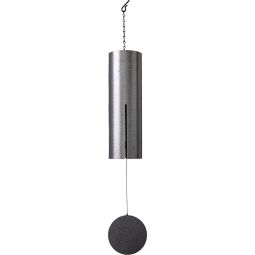 Steel & Metal Powder Coated Tuned Cylinder Bell Windchime 35in - Black (Each)