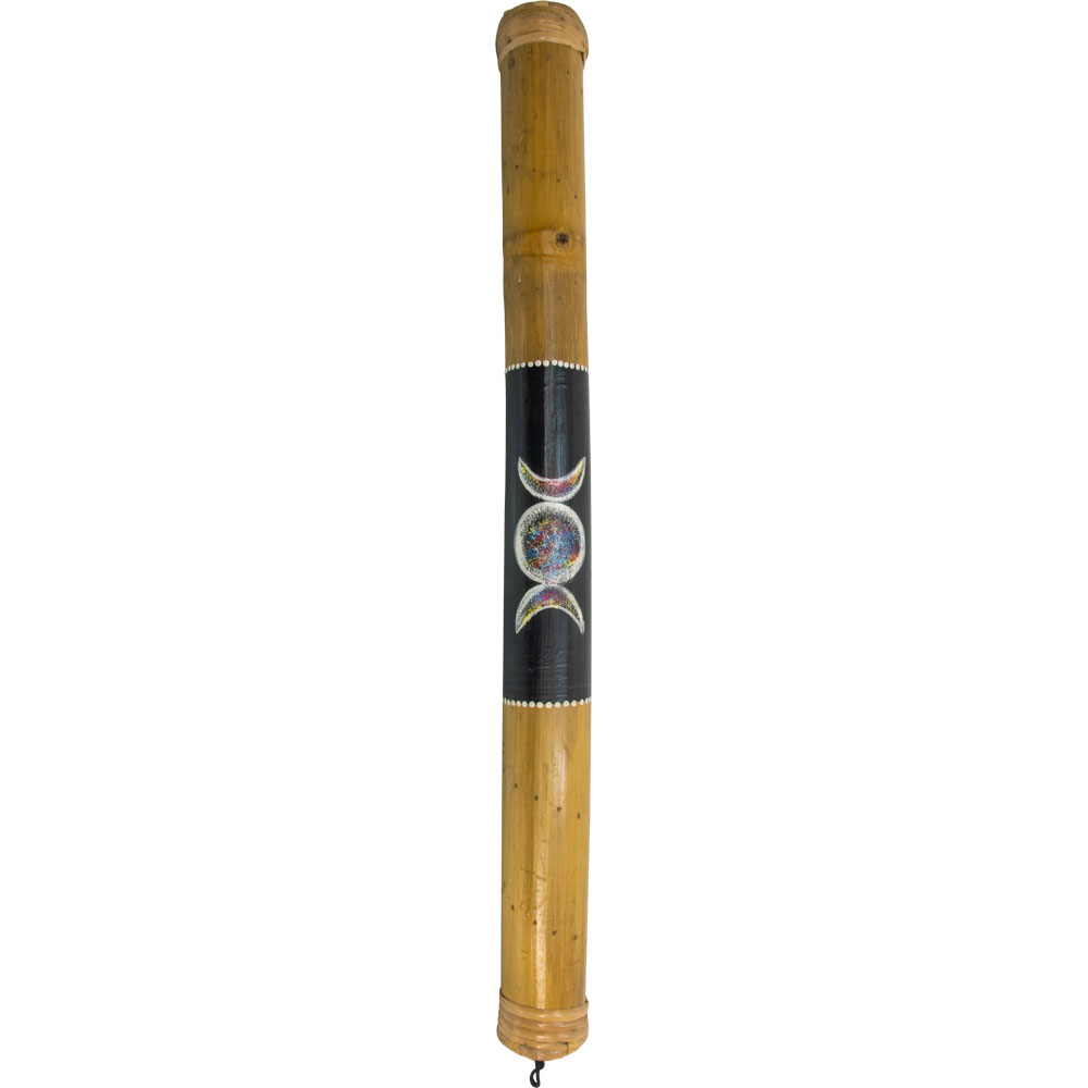BAMBOO Painted Rainstick - Triple Moon - Large (Each)
