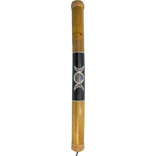 Bamboo Painted Rainstick - Triple Moon - Large (Each)