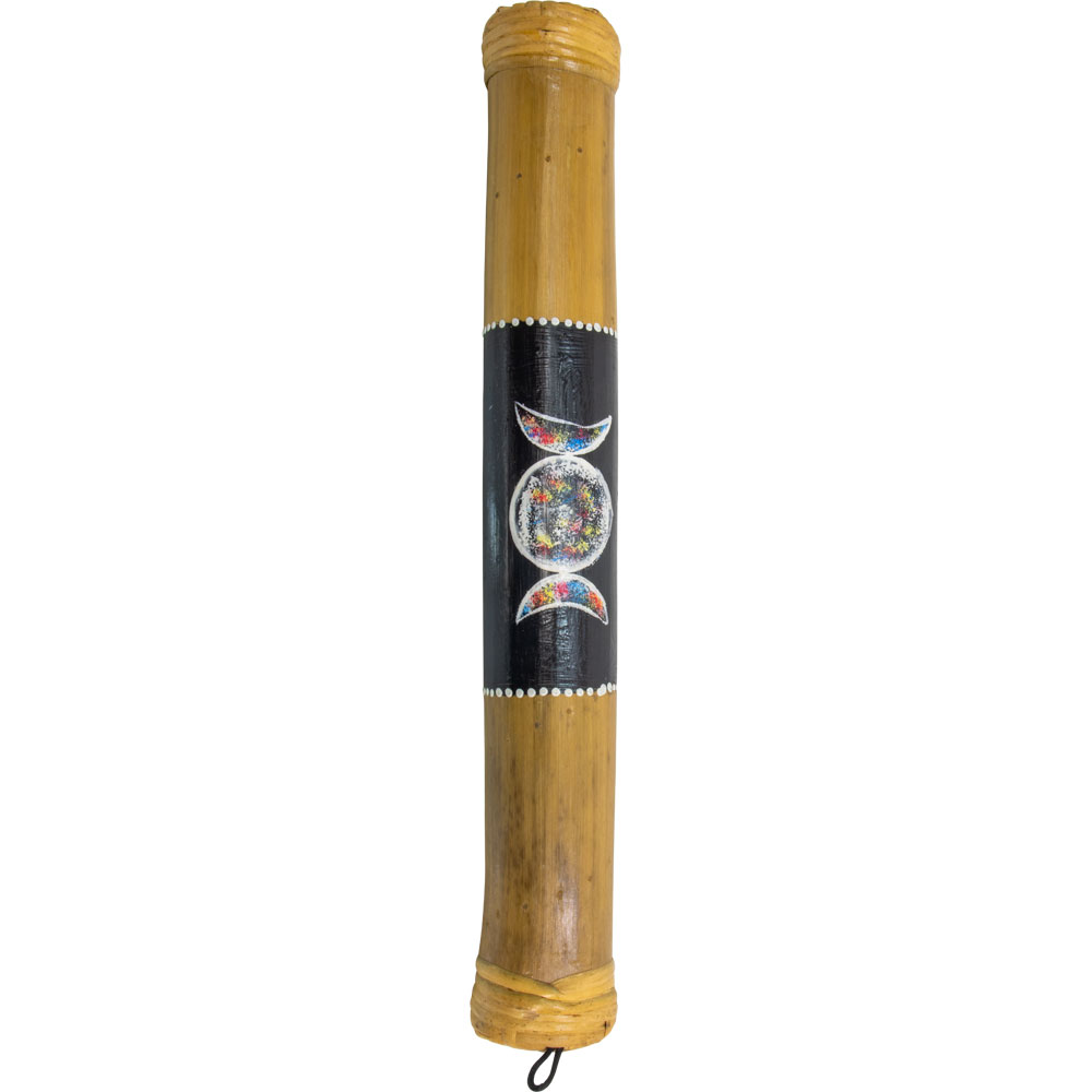 BAMBOO Painted Rainstick - Triple Moon - Small (Each)