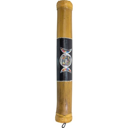 Bamboo Painted Rainstick - Triple Moon - Small (Each)