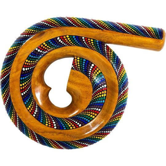 Wood Curved Didgeridoo Hand Painted - Chakra (Each)
